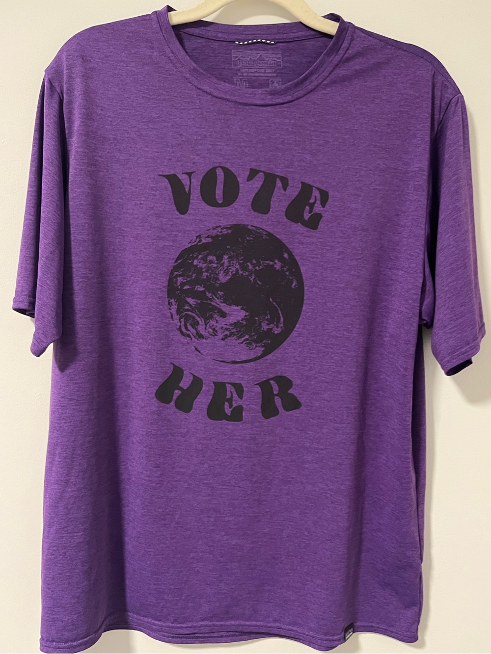 Patagonia Purple Vote Her Planet Graphic Tee NWOT